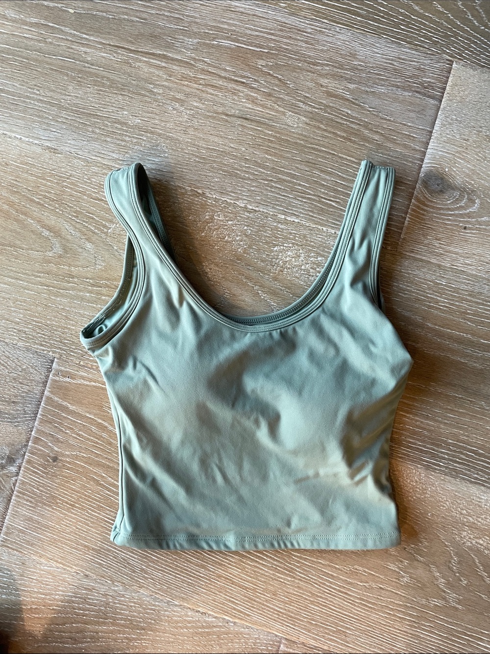 Klassy Network Olive Green Cropped Tank